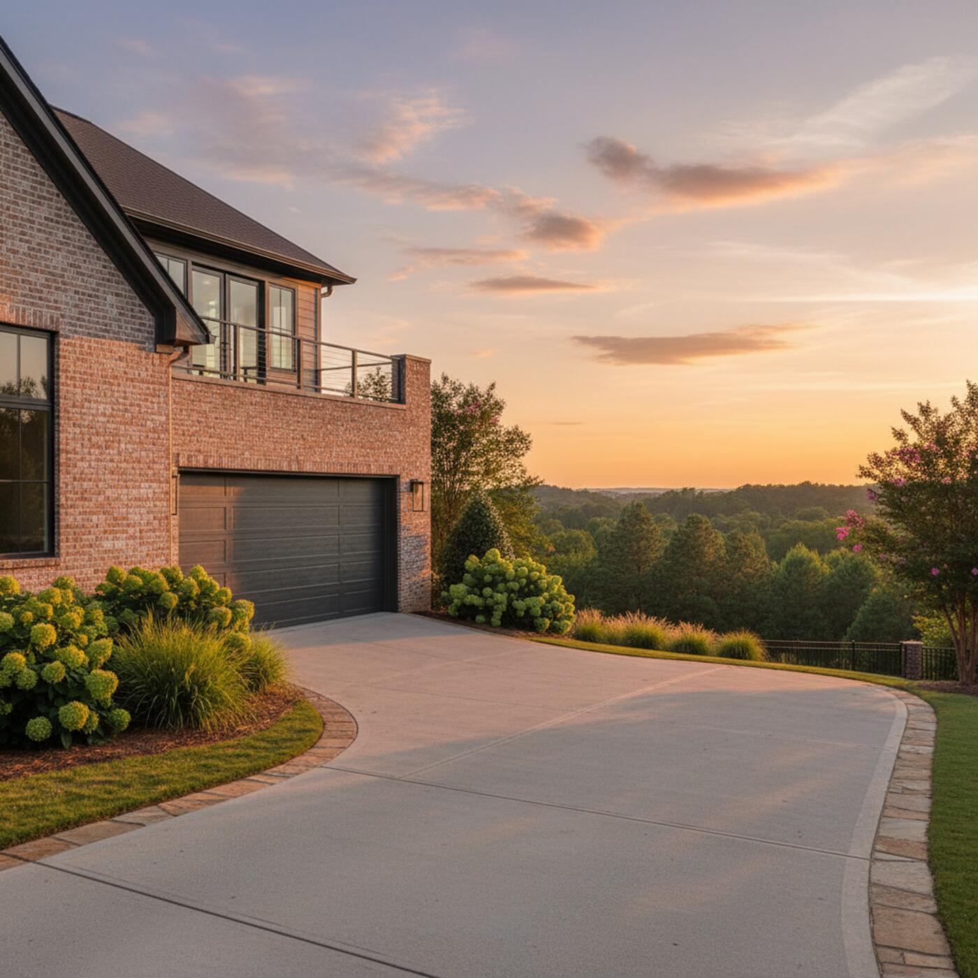 Beautiful residential garage door installation by Hallco